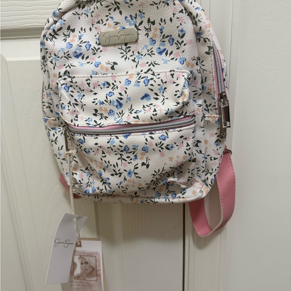 Floral Pink Women's Backpack - Picture 2 of 8